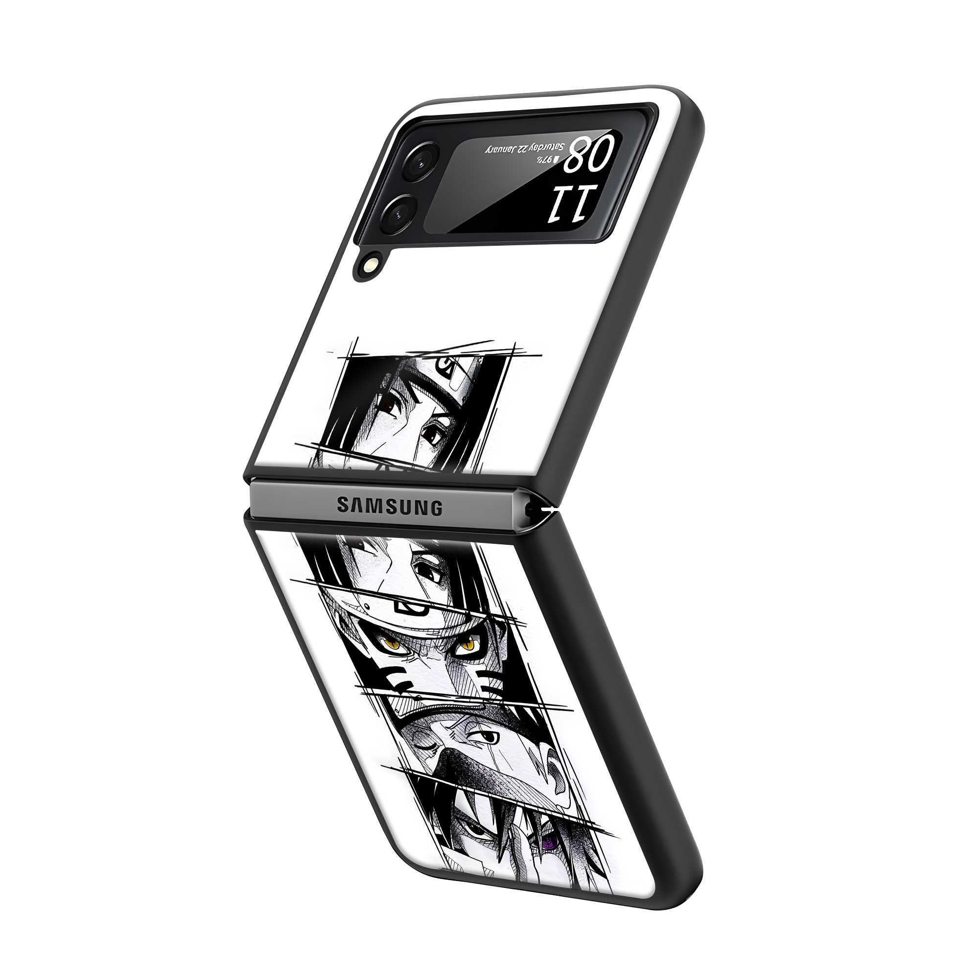 Naruto Eyes Samsung Z Flip Glass Case image 1