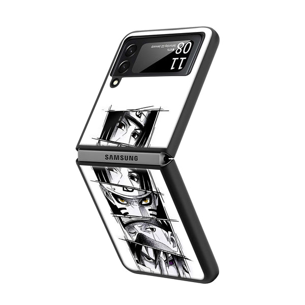 Naruto Eyes Samsung Z Flip Glass Case image 1