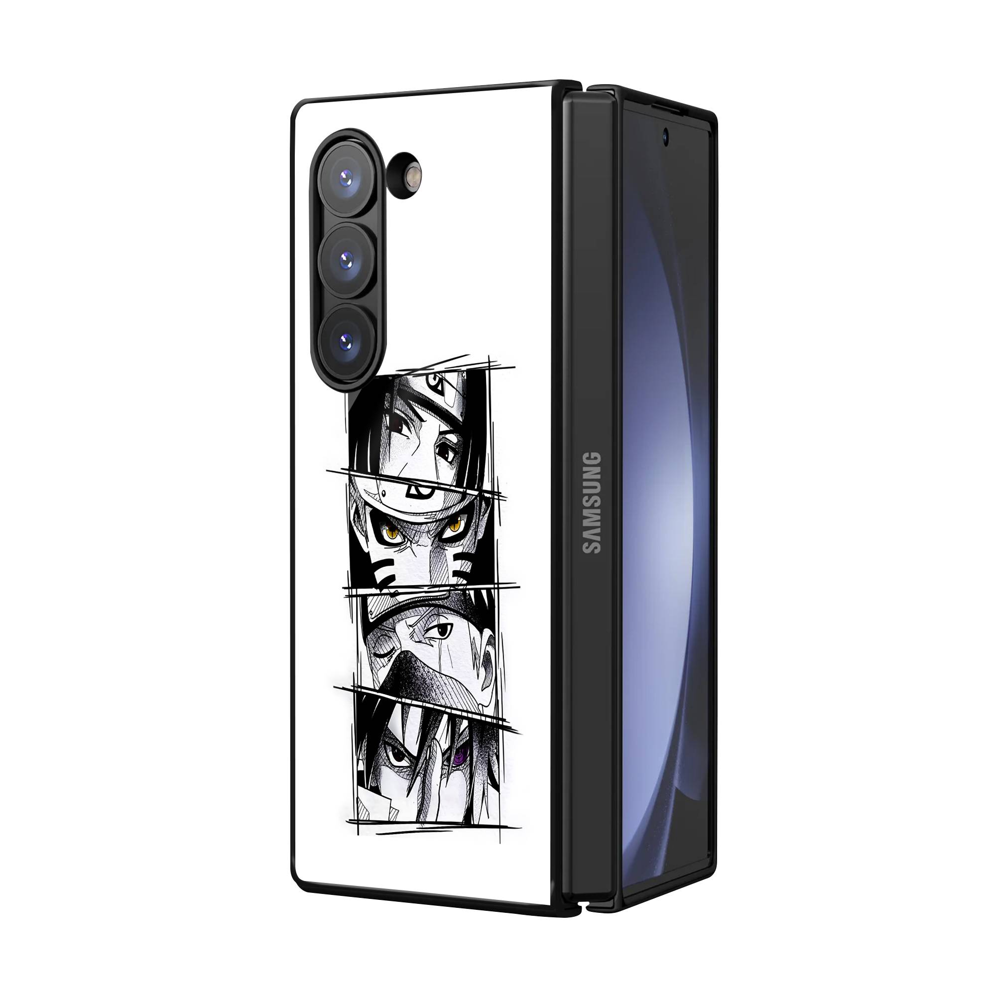 Naruto Eyes Samsung Z Fold Glass Case Secondary image