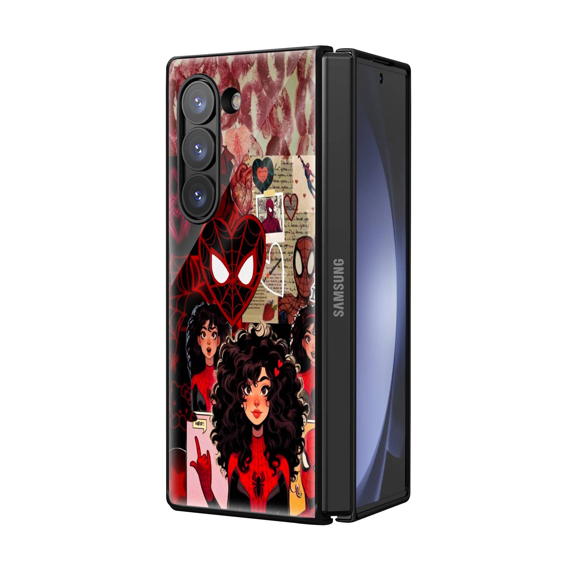 Spider Girl Samsung Z Fold Glass Case Secondary image