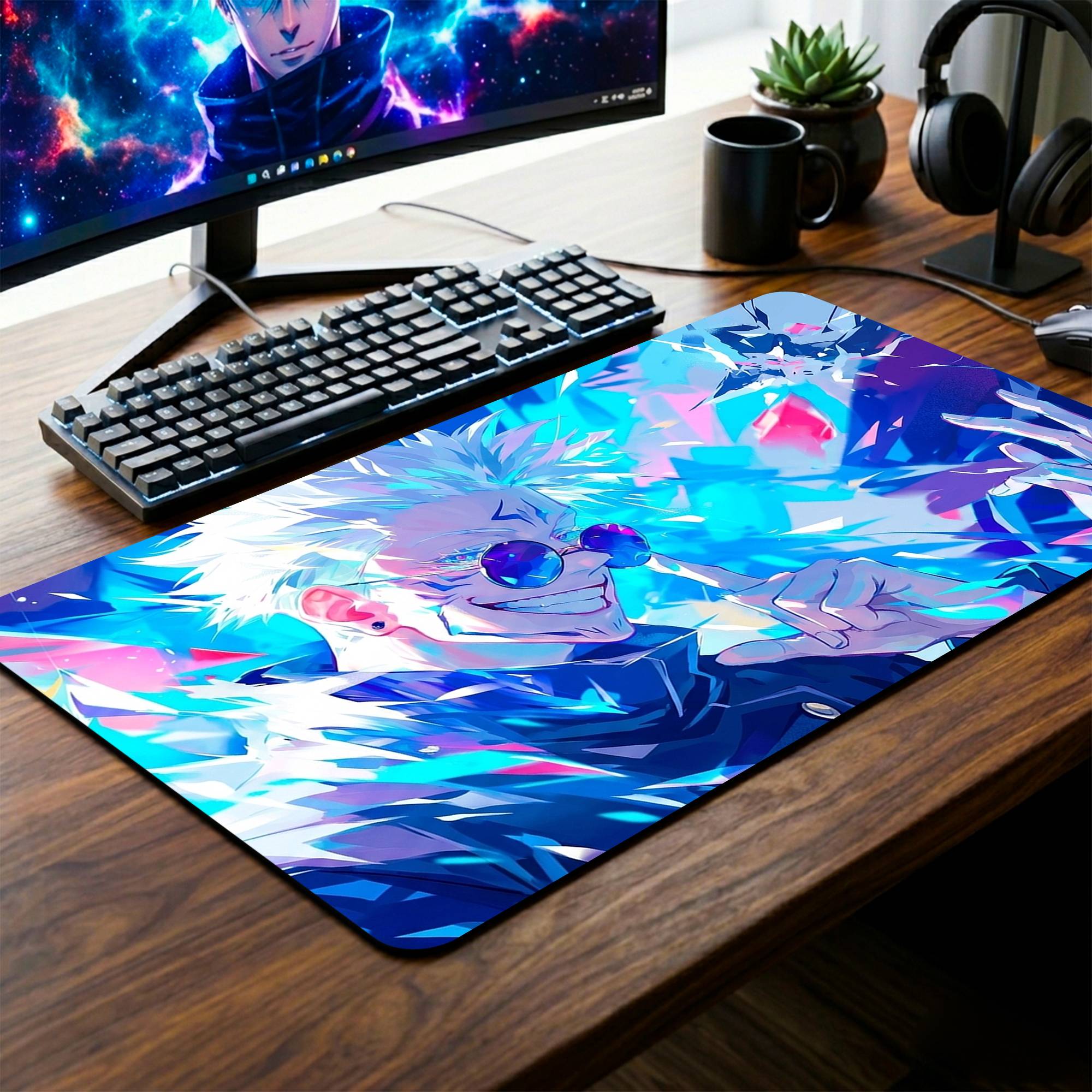 Satoru Gojo Desk Mat - 14 x 23 Inch image
