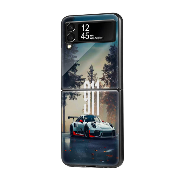 911 Legend Samsung Z Flip Glass Case image 0