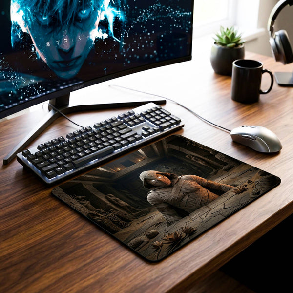 Mummy-Wrapped Desk Mat - 7.5 x 9 Inch image