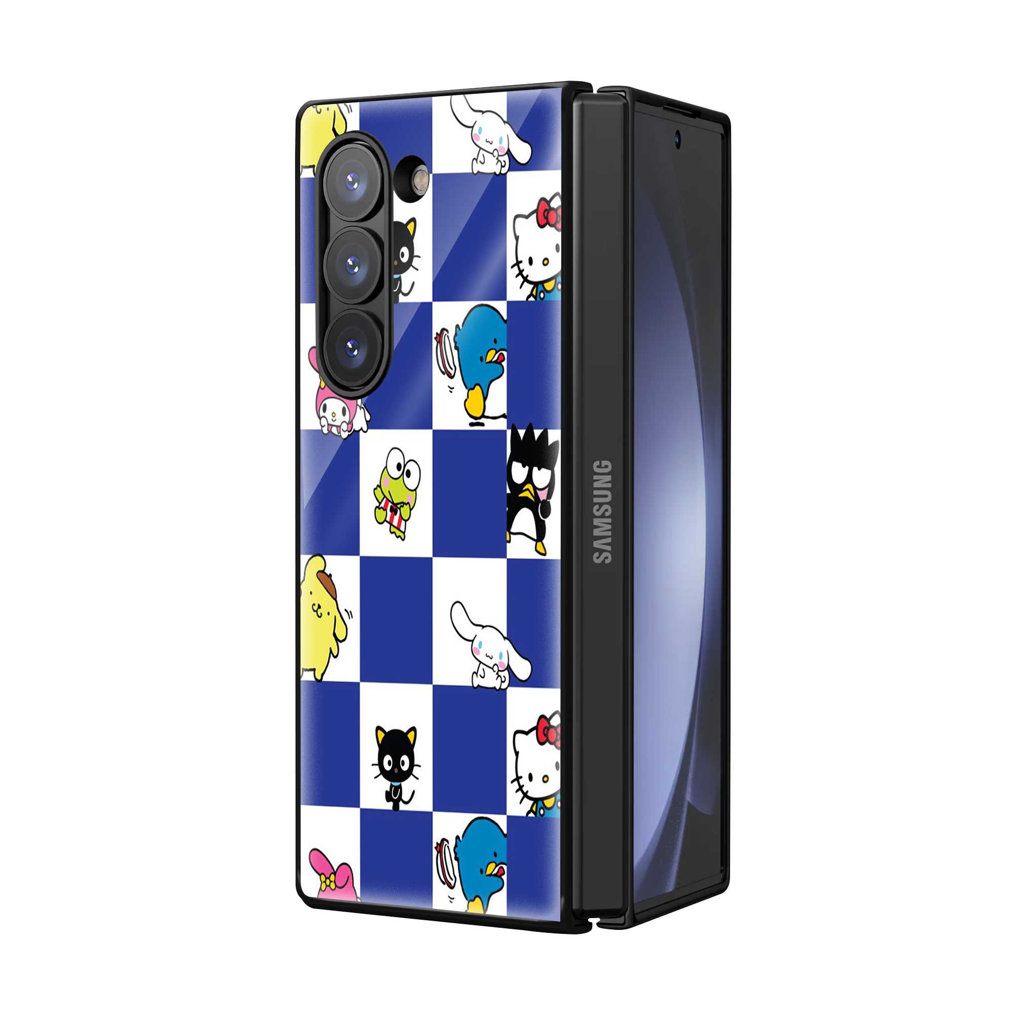 Cute Cat Samsung Z Fold Glass Case