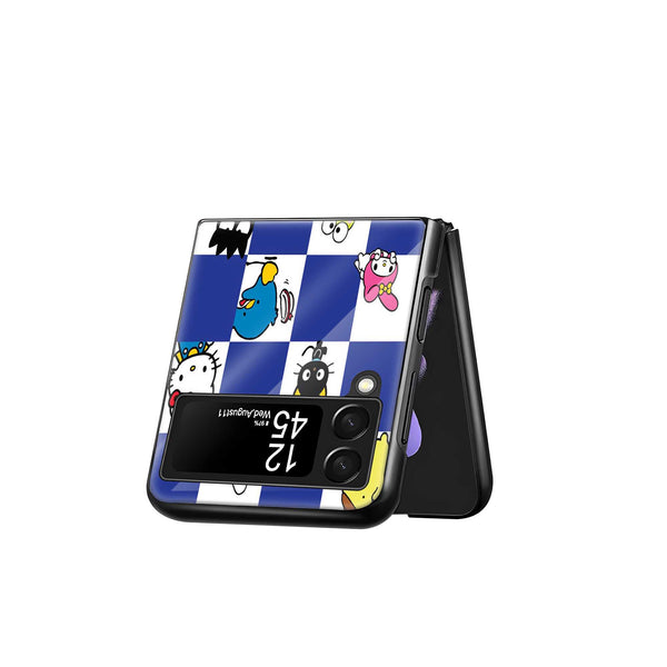 Cute Cat Samsung Z Flip Glass Case