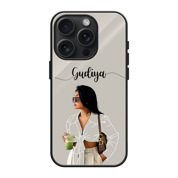 Classy Girl Glass Name Case image 0