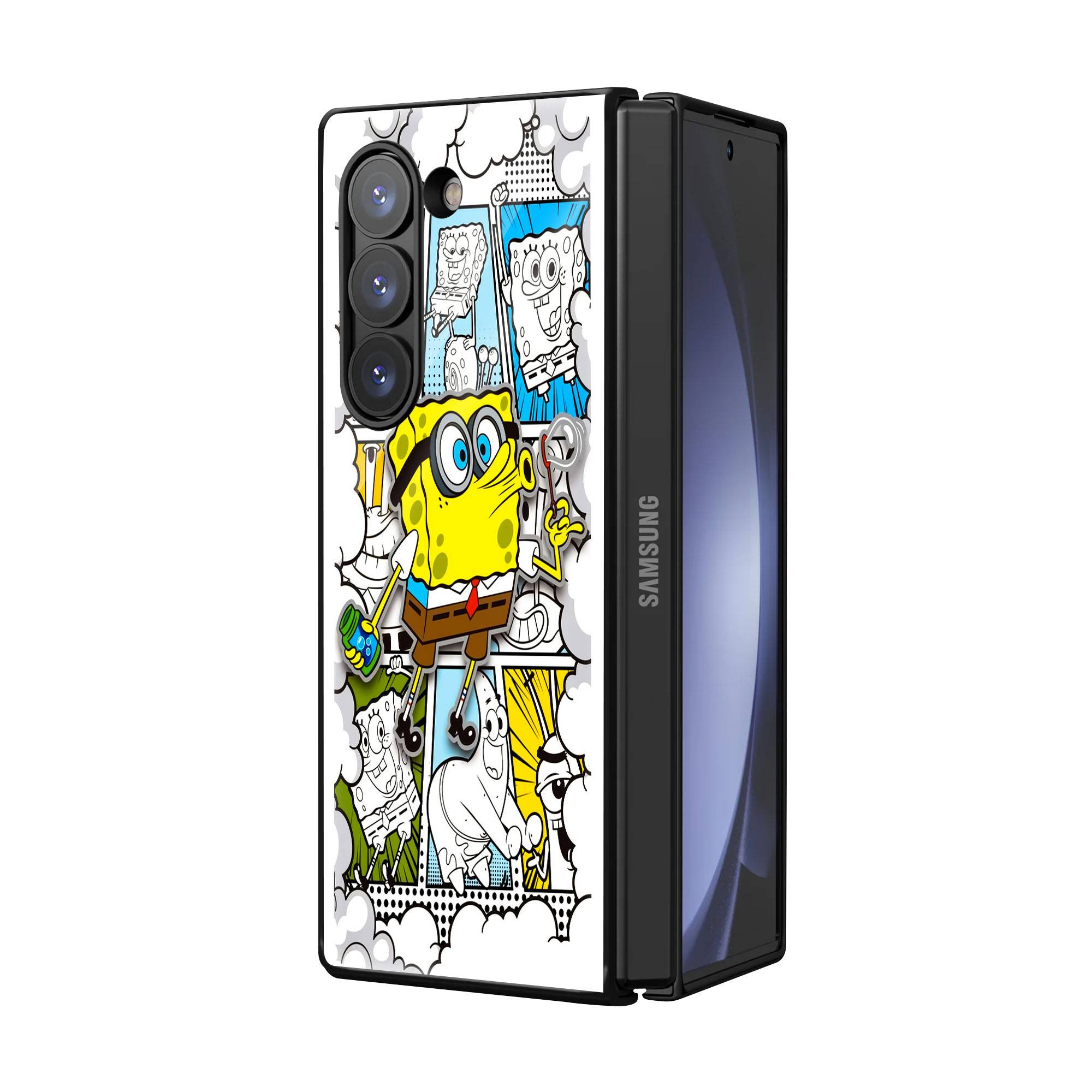 SpongeBob Samsung Z Fold Glass Case image 1