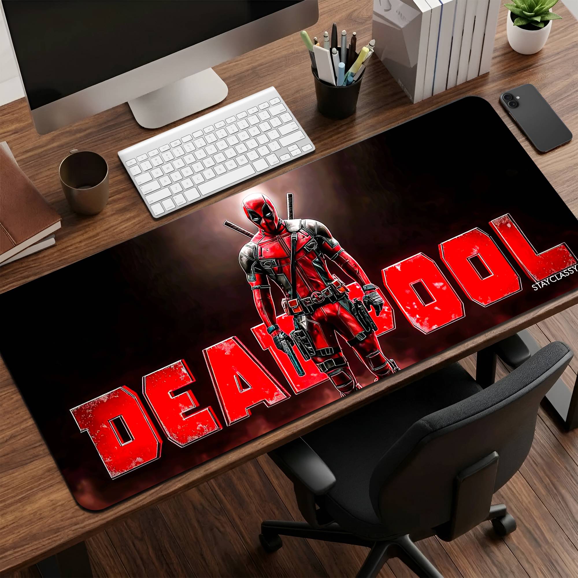 Standing Deadpool Desk Mat image 0 Main image
