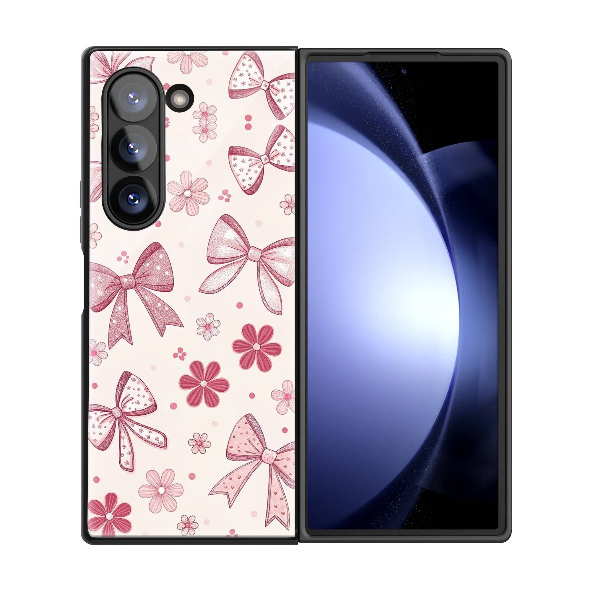 Pink Bow Samsung Z Fold Glass Case image 2