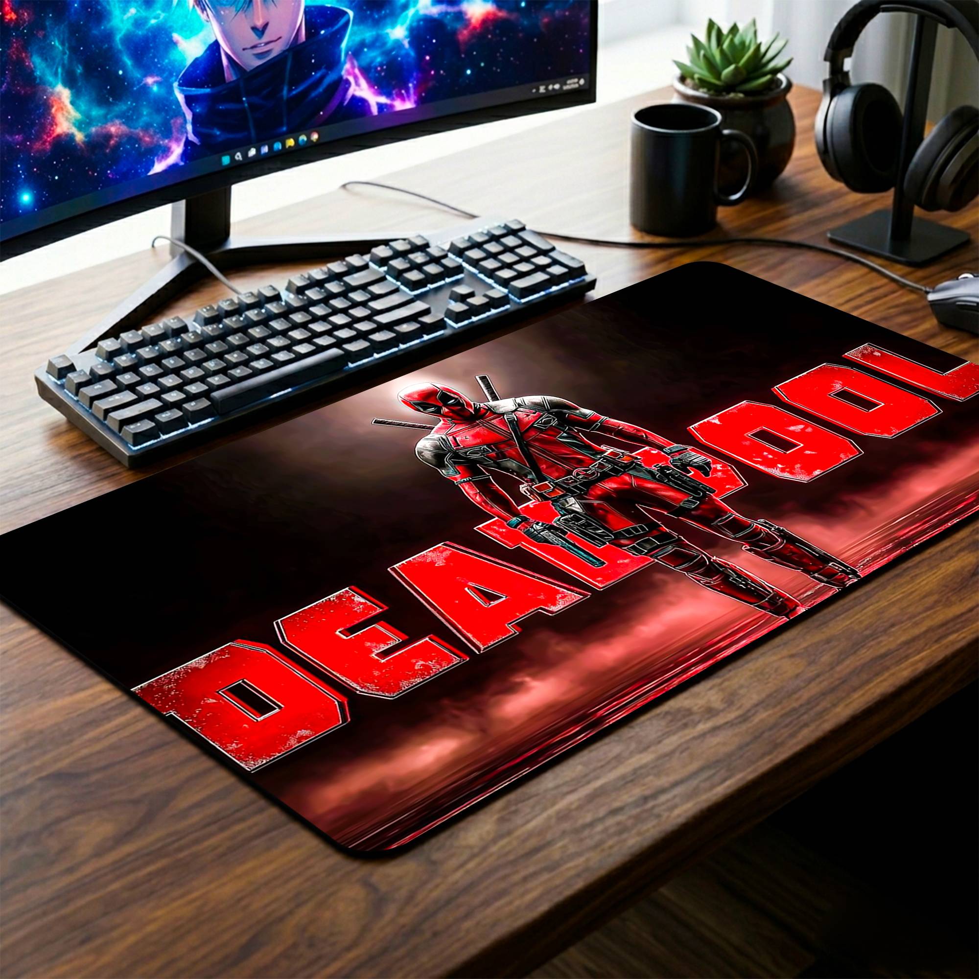 Standing Deadpool Desk Mat - 14 x 23 Inch image