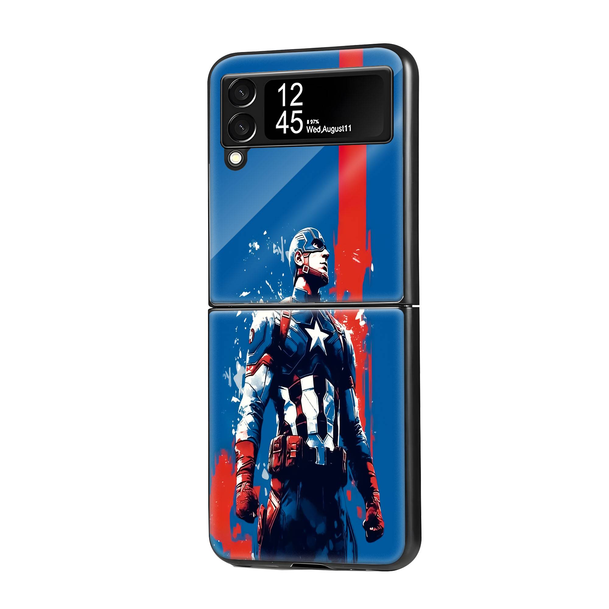 Captain America Samsung Z Flip Glass Case image 0