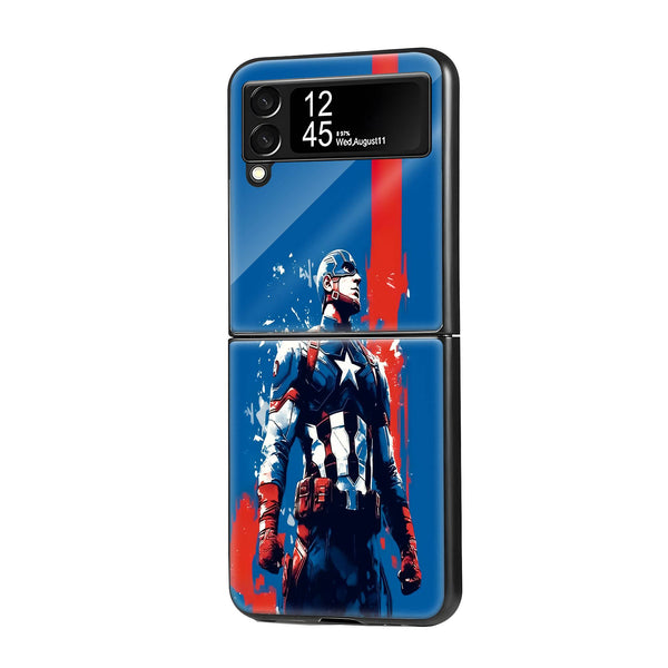 Captain America Samsung Z Flip Glass Case image 0