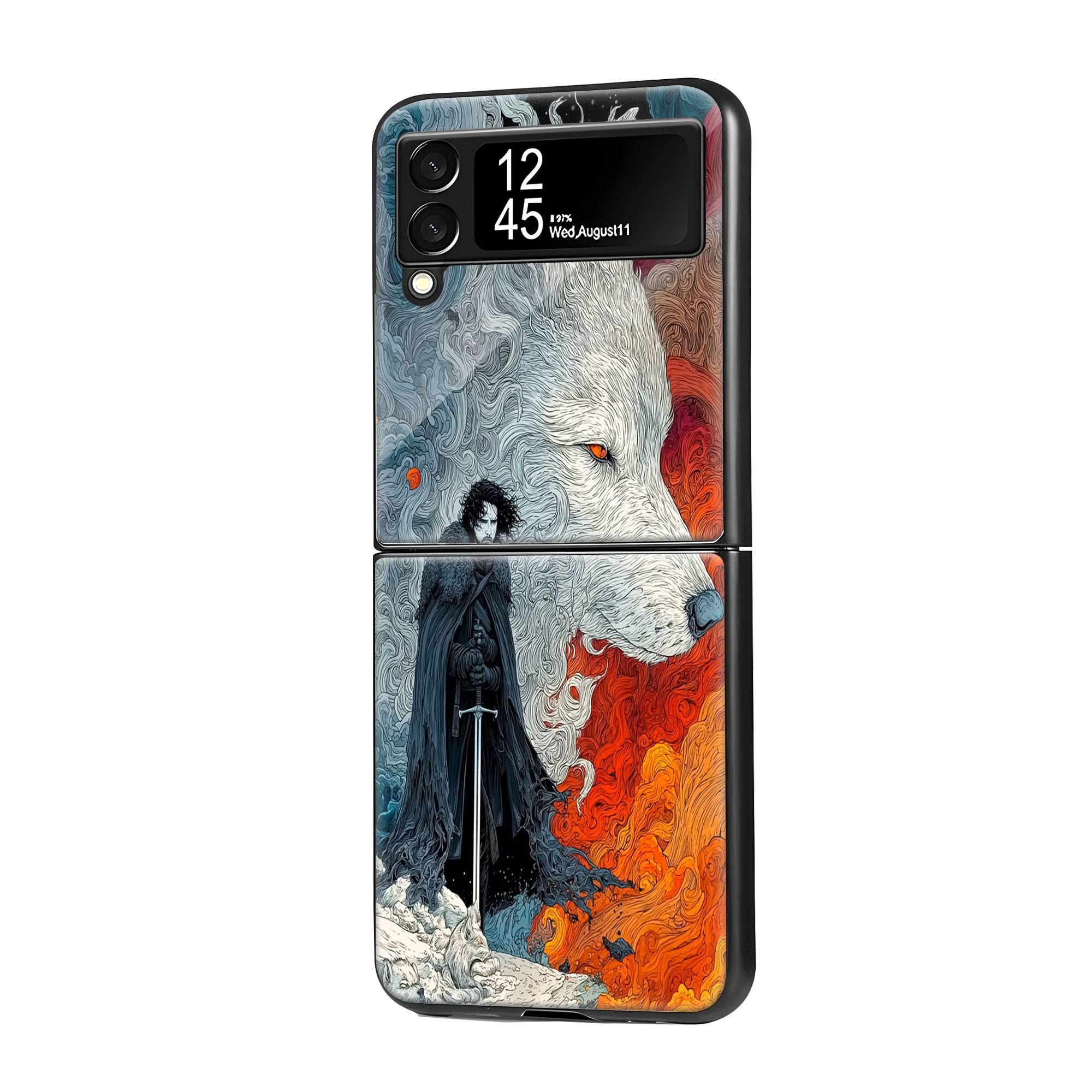 Direwolf Samsung Z Flip Glass Case image 0 Main image