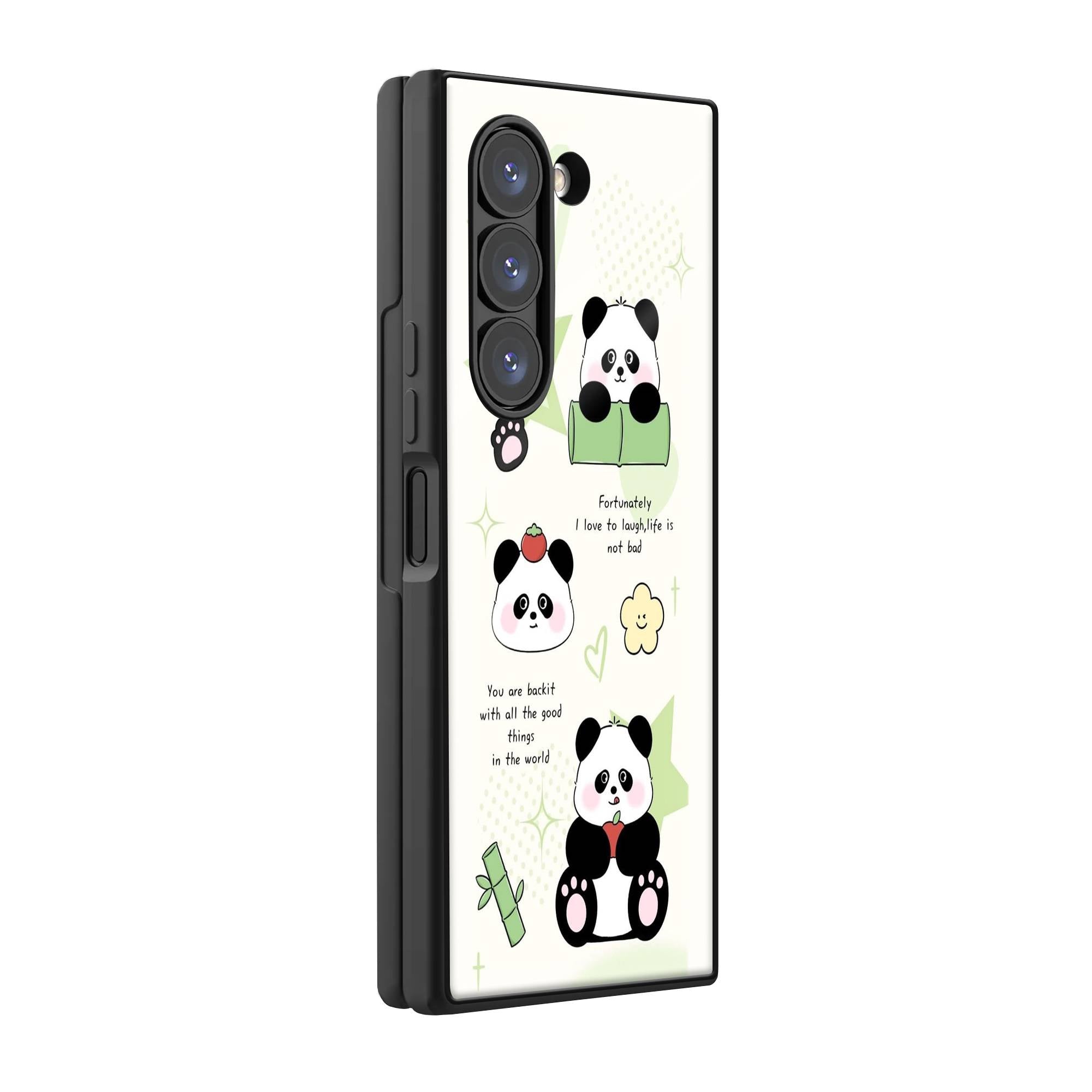 Panda Love Samsung Z Fold Glass Case image 0 Main image