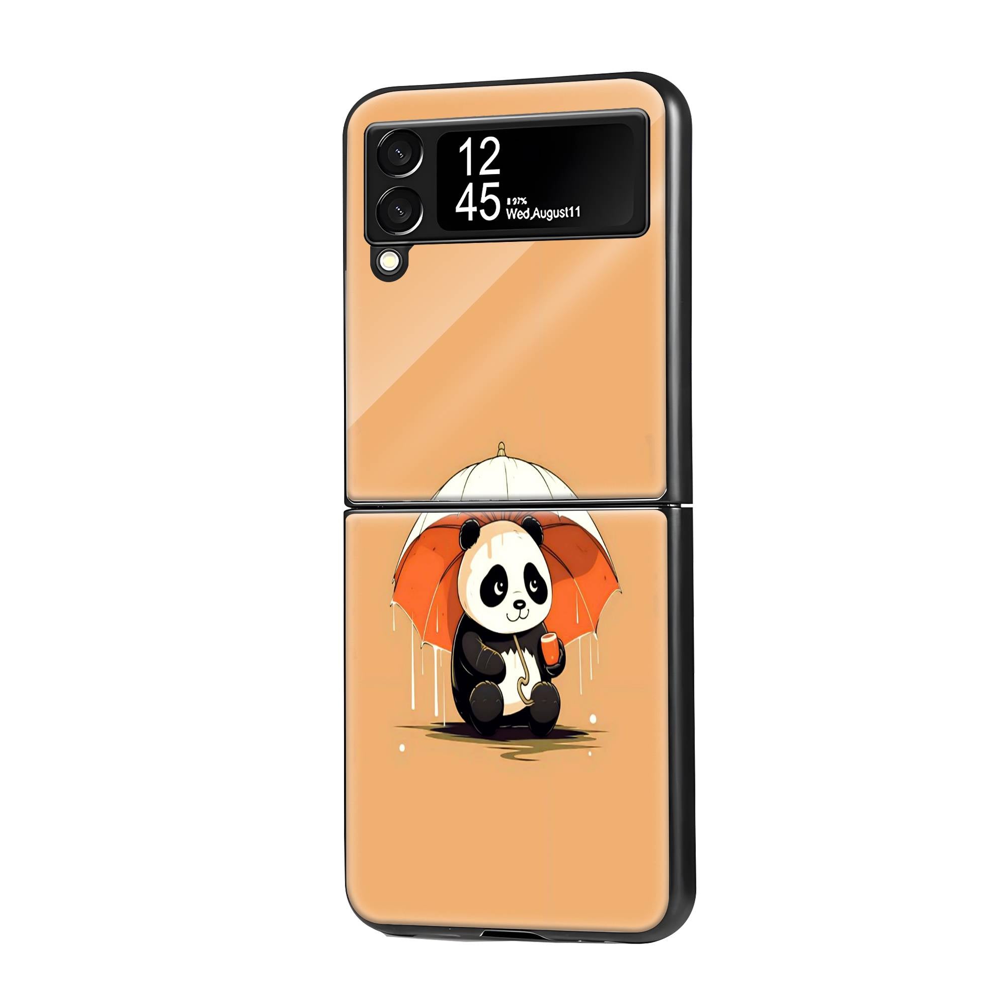 Sweet Panda Samsung Z Flip Glass Case image 0 Main image