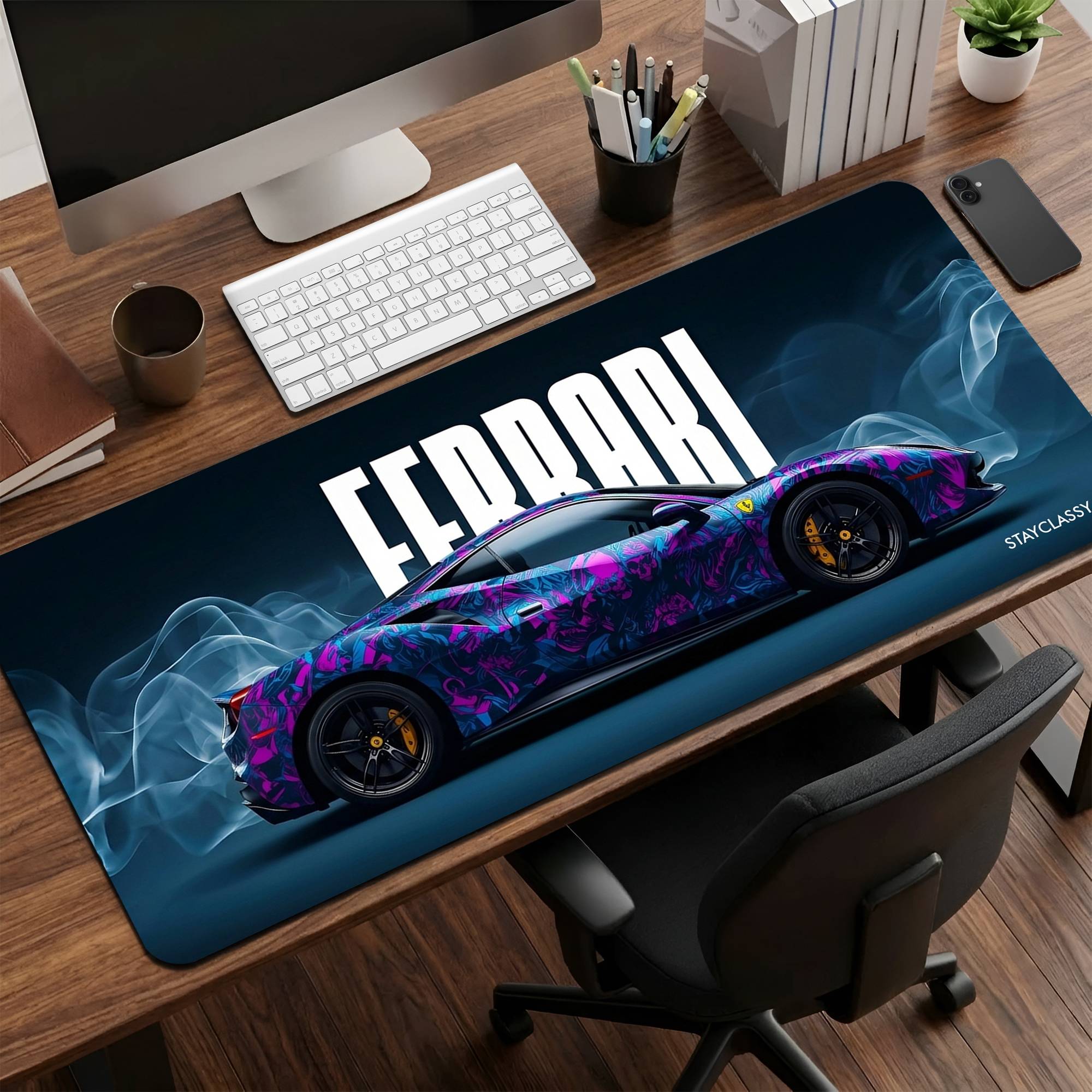 Colorful Ferrari Desk Mat image 0