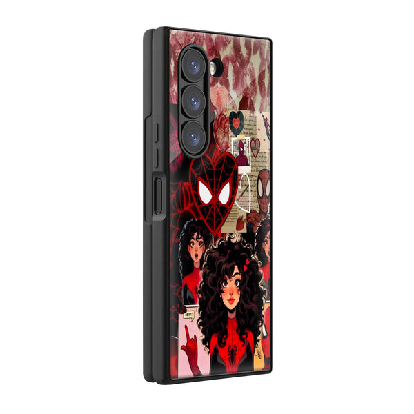 Spider Girl Samsung Z Fold Glass Case image 0