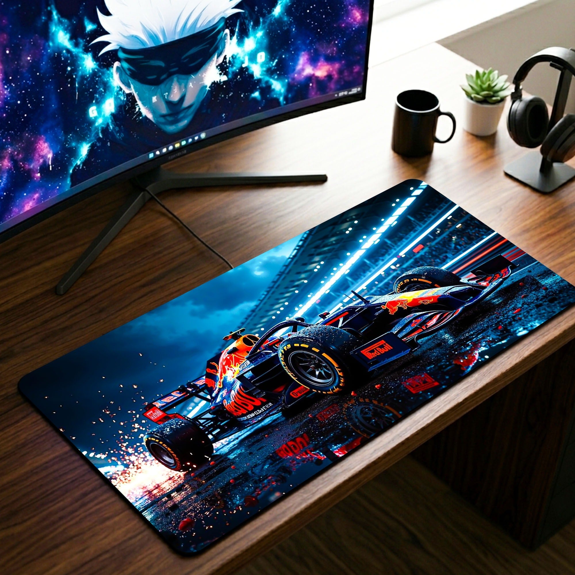 Racing Car Desk Mat - 11 x 23 Inch image