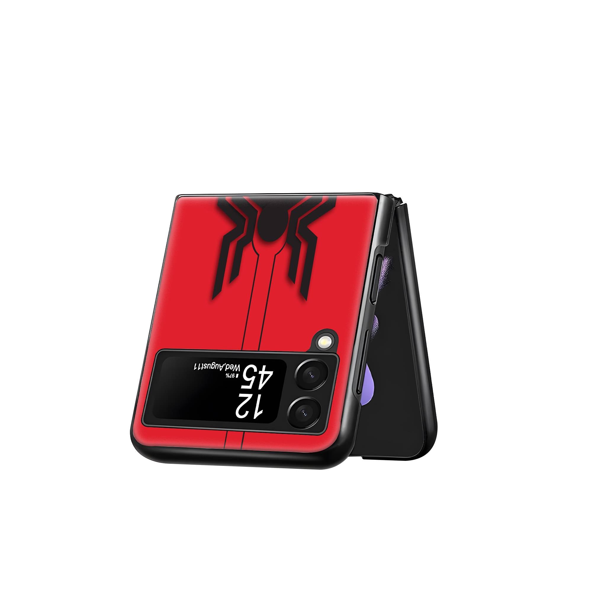 Spiderman Logo Samsung Z Flip Glass Case image 2