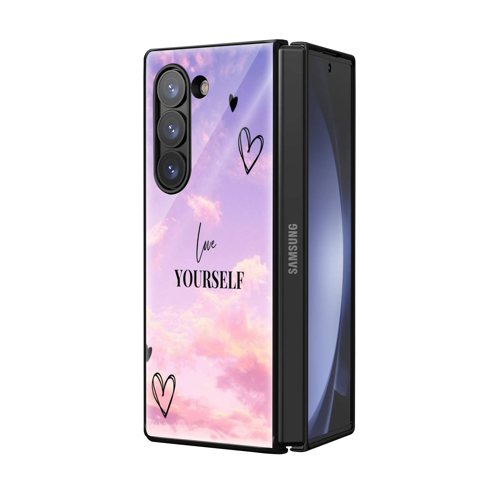 Self Love Samsung Z Fold Glass Case Secondary image