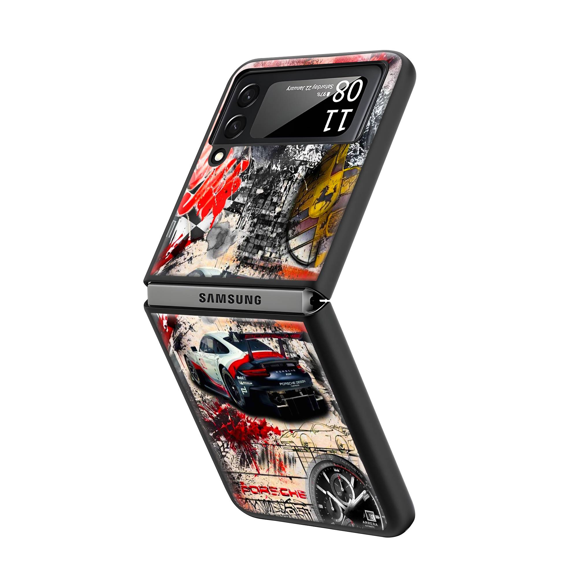 Porsche Samsung Z Flip Glass Case Secondary image