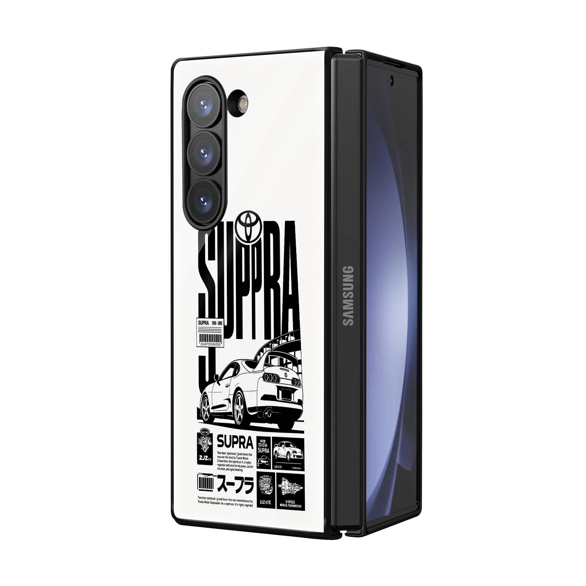 Supra Stats Samsung Z Fold Glass Case Secondary image