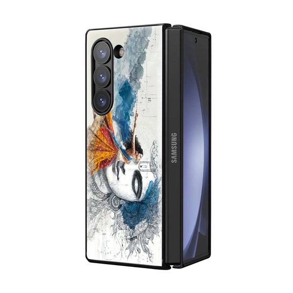 Watercolor Devotion Samsung Z Fold Glass Case image 1