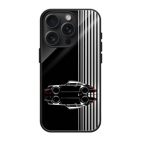 Black Porsche Glass Case image 0