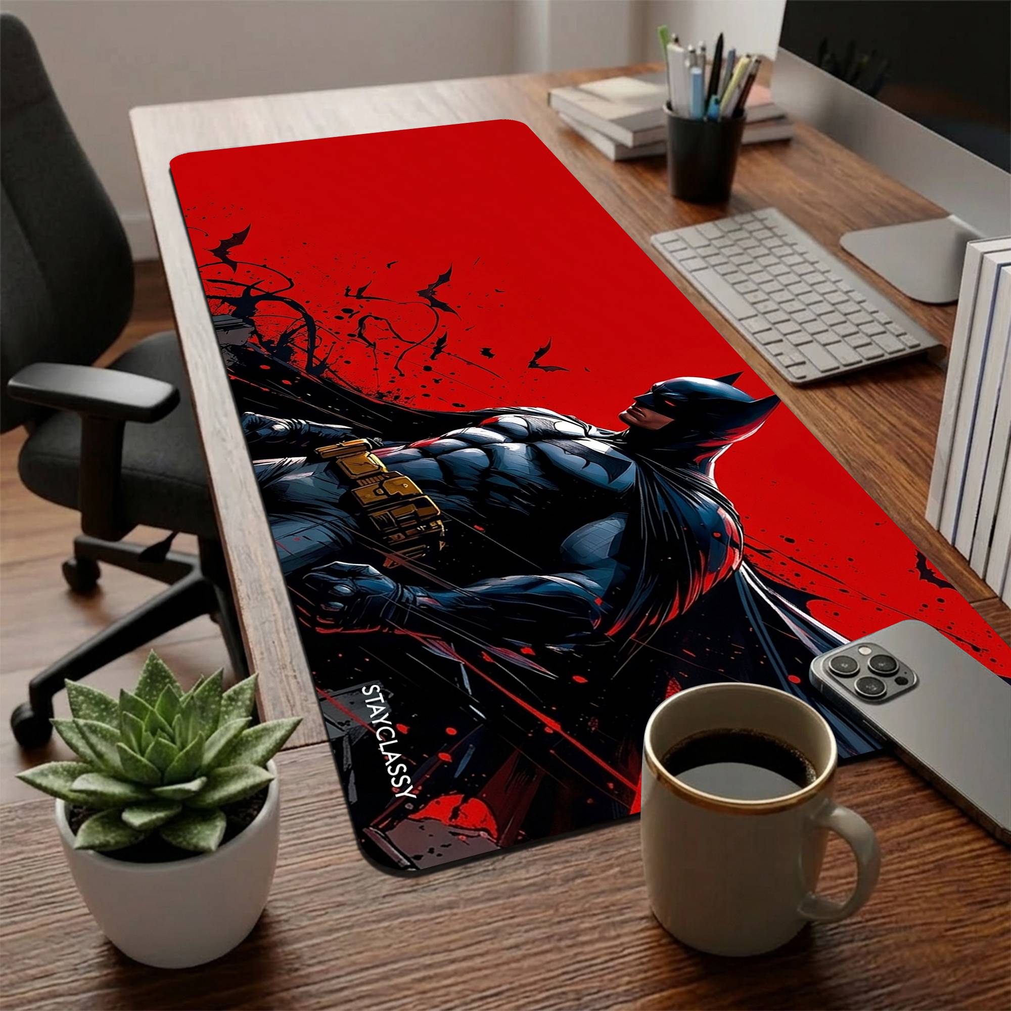 Red Batman Desk Mat Secondary image