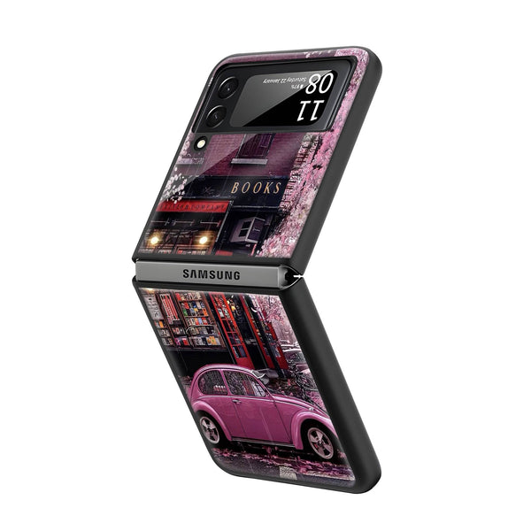 Books Shop Samsung Z Flip Glass Case image 1
