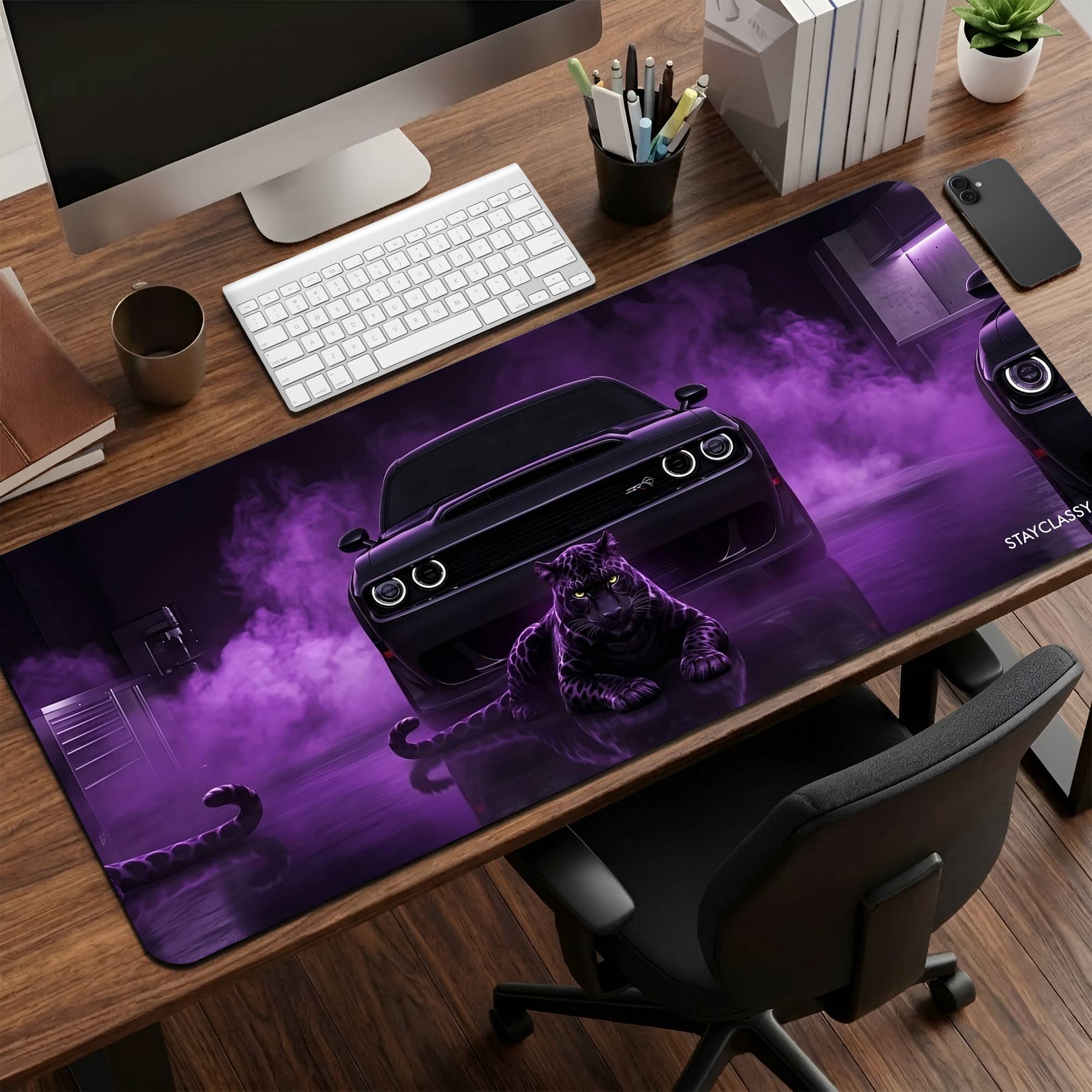 Dark Muscle Car Desk Mat image 0 Main image