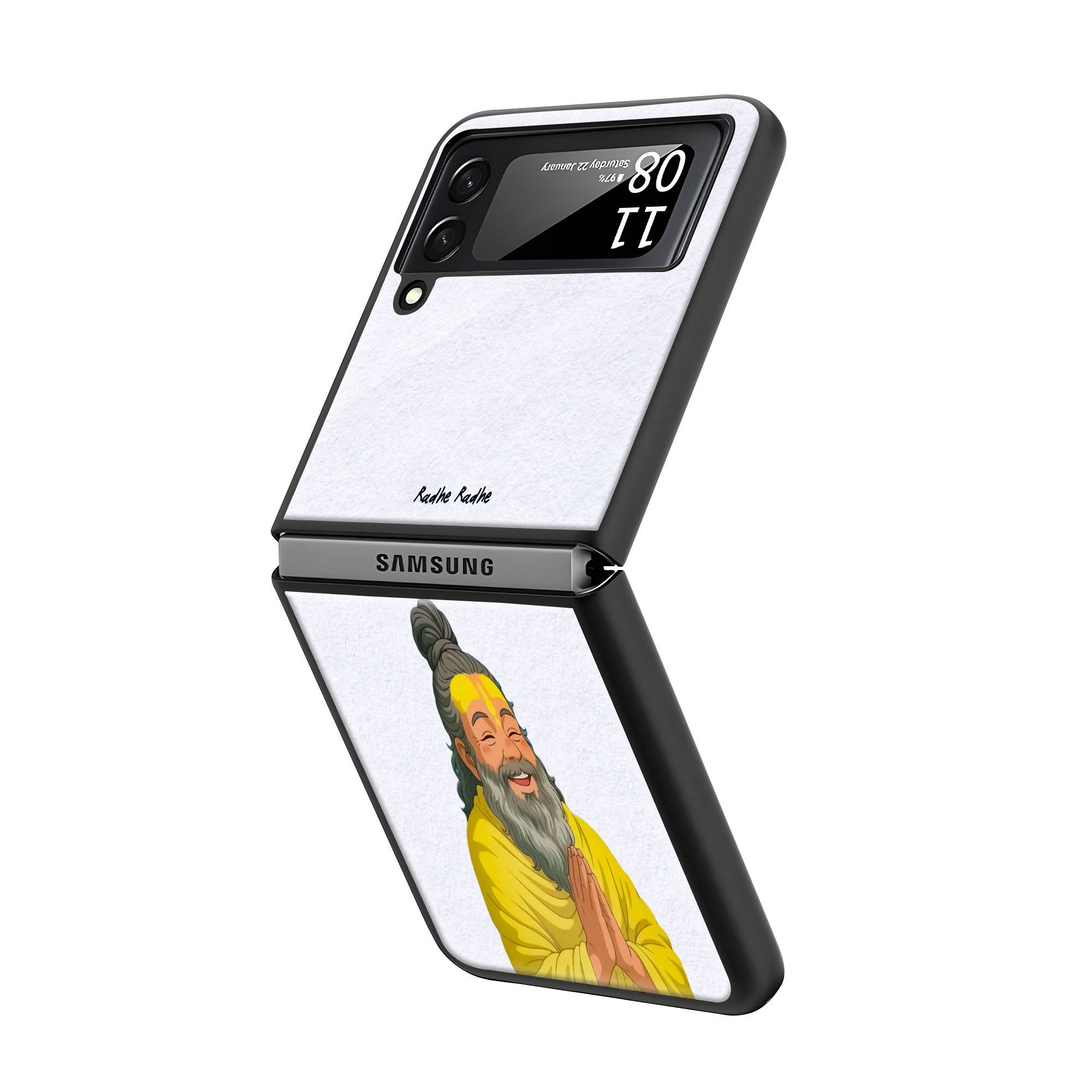 Radhe Radhe Samsung Z Flip Glass Case image 1