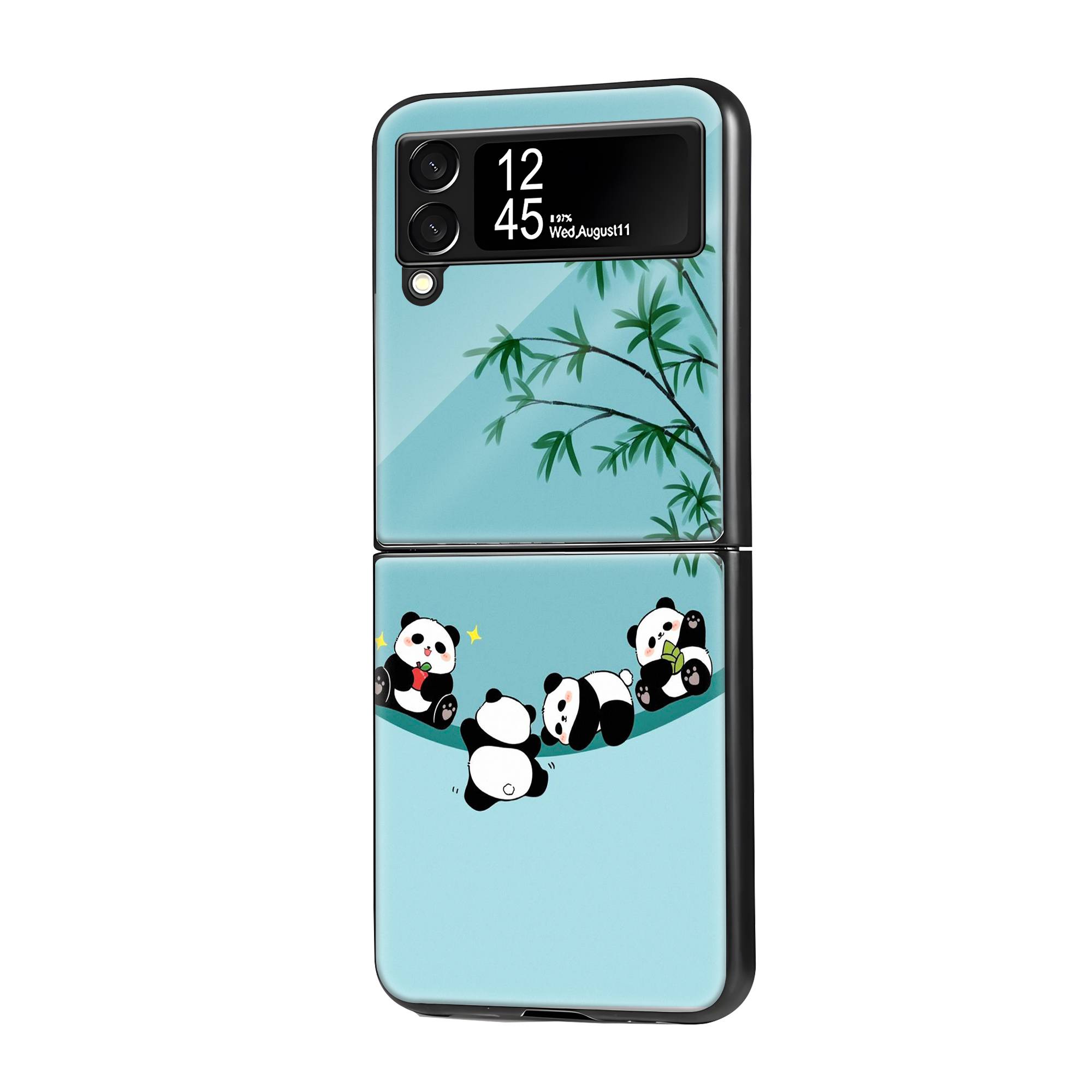 Baby Panda Samsung Z Flip Glass Case image 0 Main image