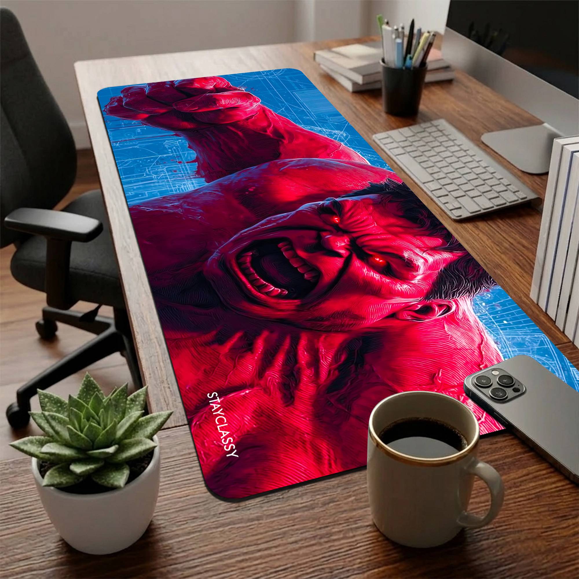 Red Hulk Desk Mat image 1