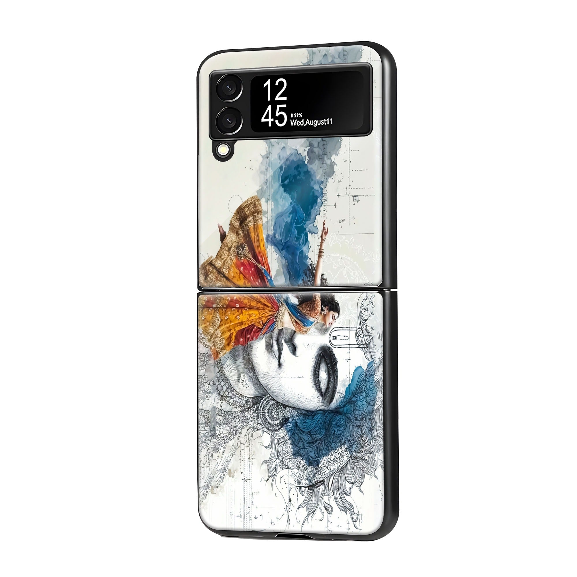 Watercolor Devotion Samsung Z Flip Glass Case image 0 Main image