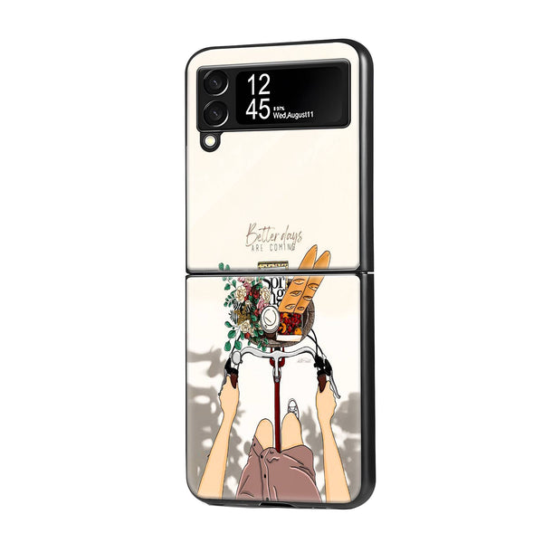 Better Days Samsung Z Flip Glass Case image 0