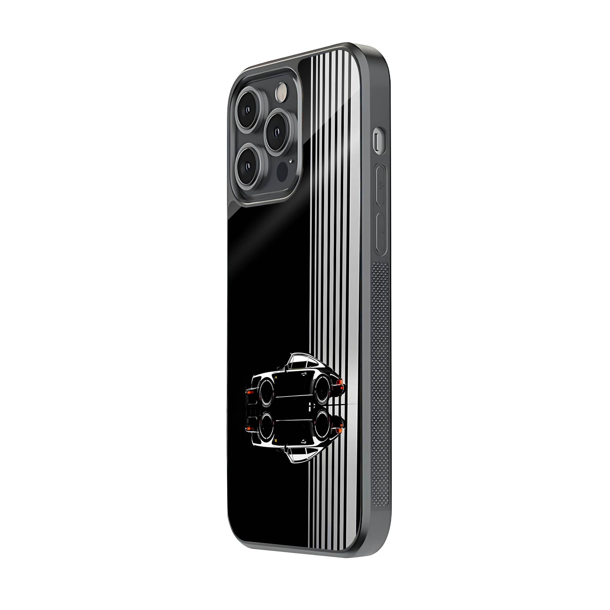Black Porsche Glass Case Secondary image