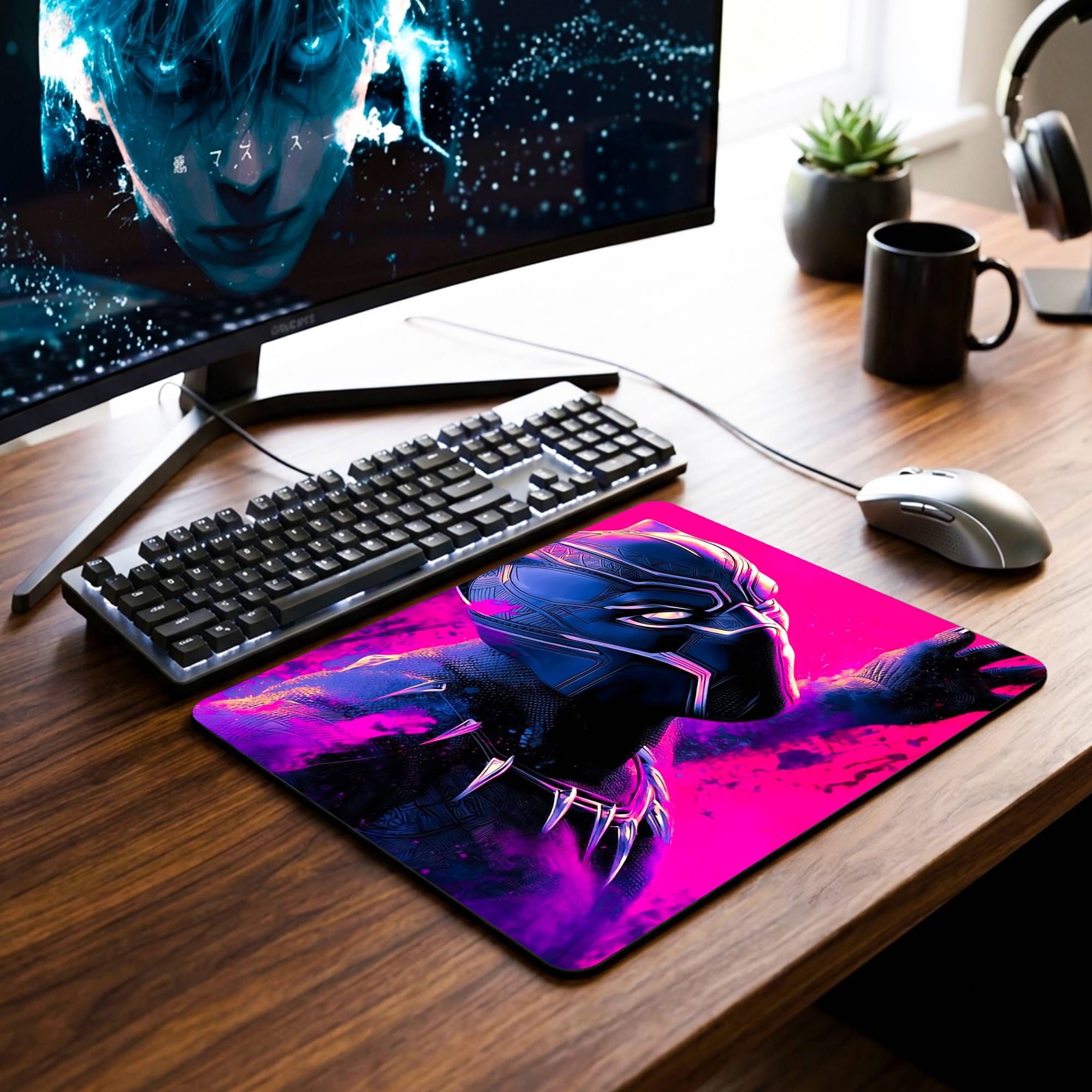 Black Panther Desk Mat - 7.5 x 9 Inch image