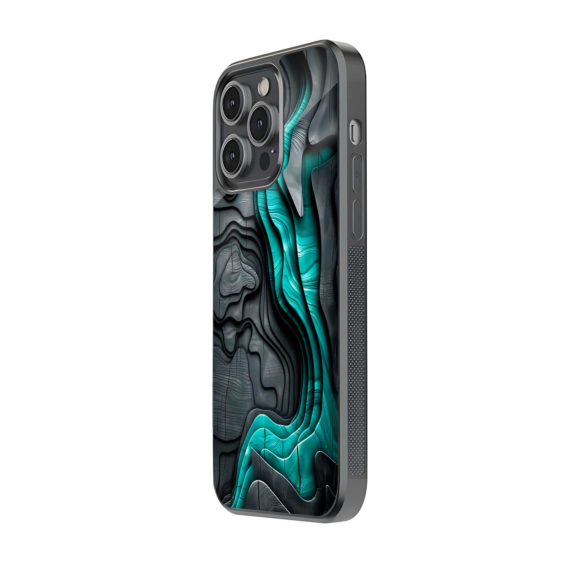 Charcoal Teal Glass Case Secondary image