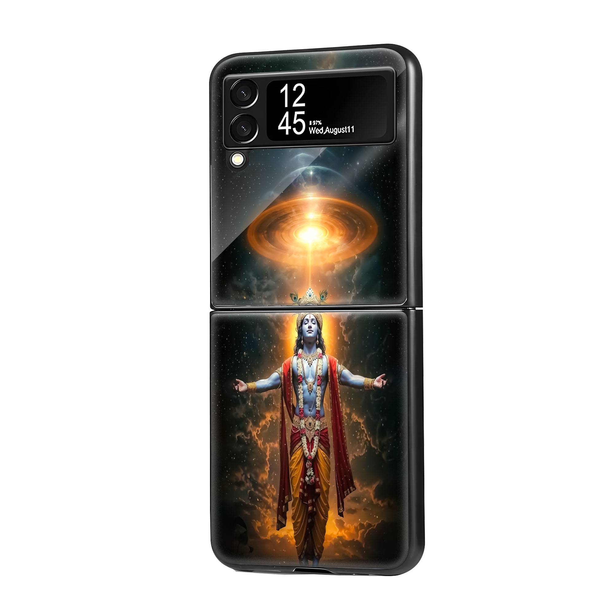 Lord Krishna Samsung Z Flip Glass Case image 0