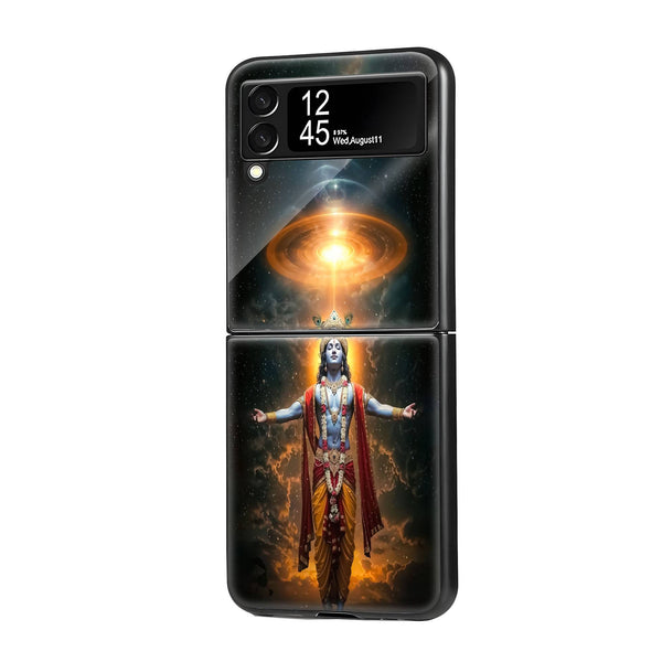 Lord Krishna Samsung Z Flip Glass Case image 0