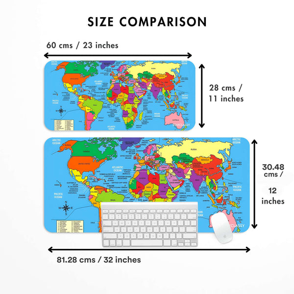 Children World Map Desk Mat image 3