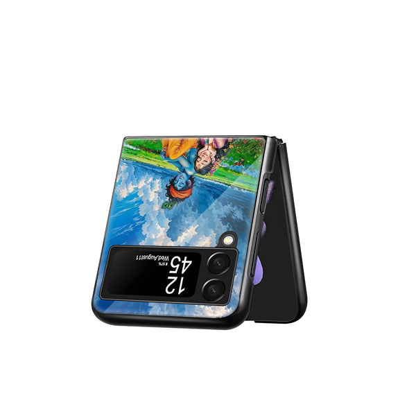 Radhe Krishna Samsung Z Flip Glass Case image 2