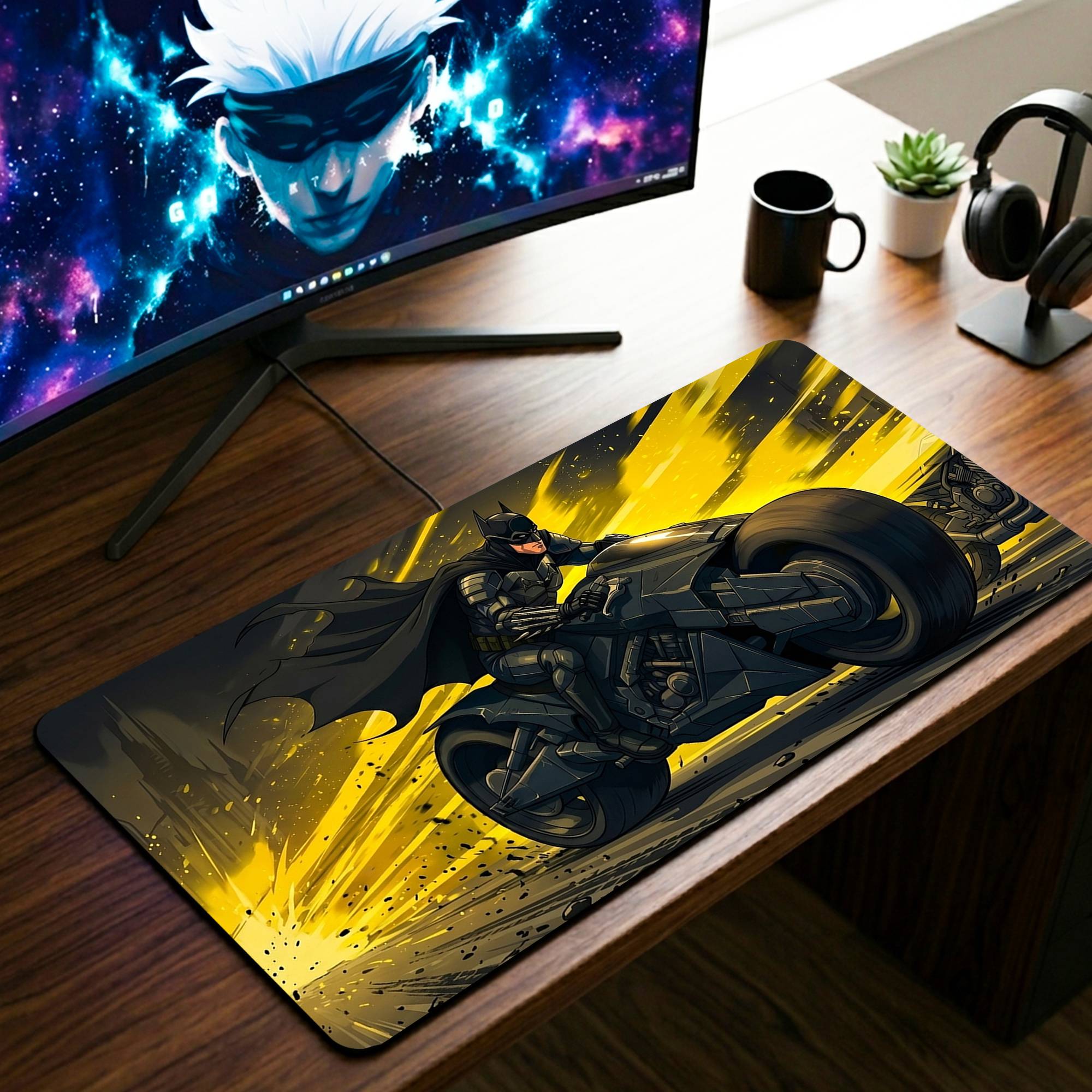 Batman Riding Desk Mat - 11 x 23 Inch image