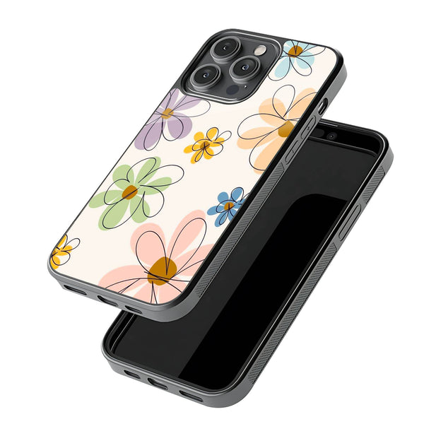 Abstract Floral Glass Case image 2