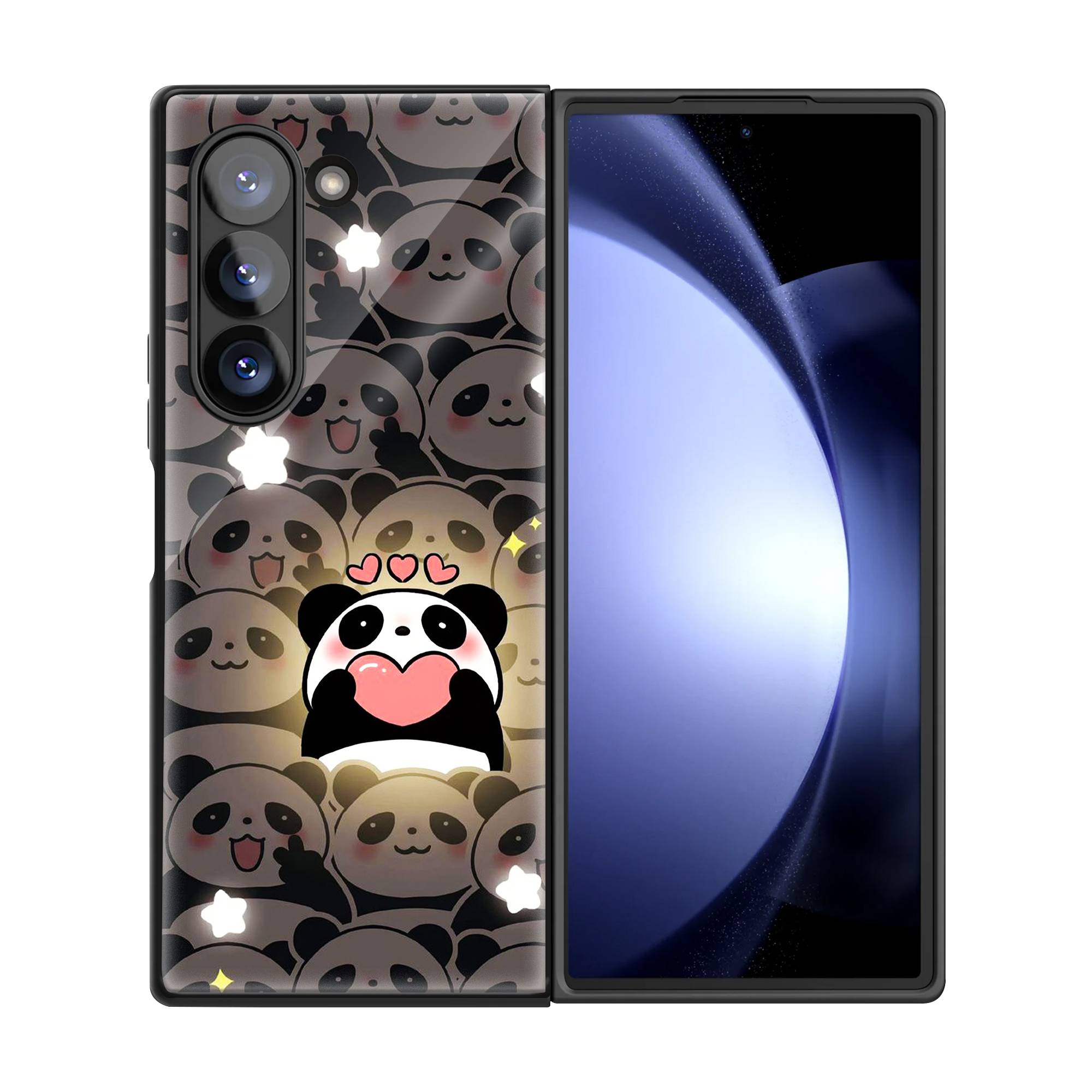 Panda Party Samsung Z Fold Glass Case image 2
