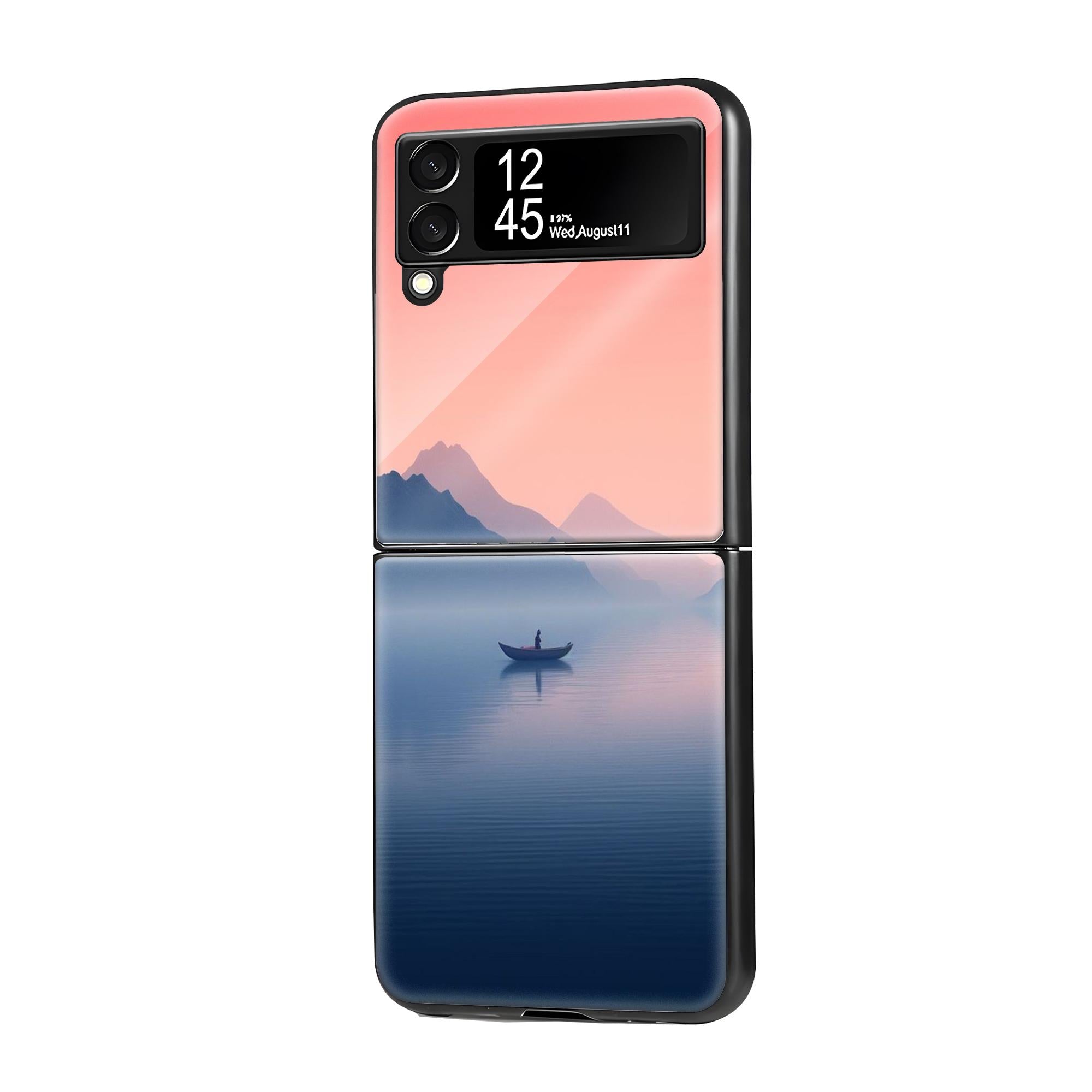 Lake Solitude Samsung Z Flip Glass Case image 0