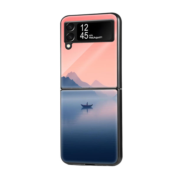 Lake Solitude Samsung Z Flip Glass Case image 0