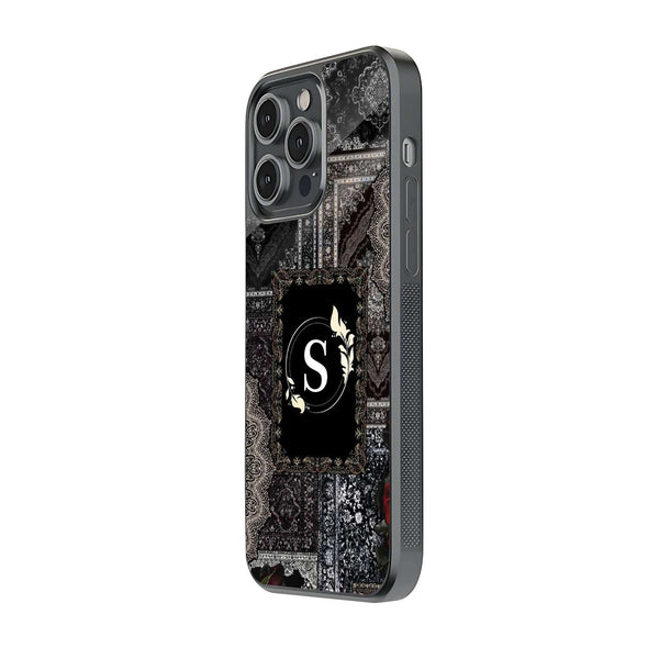 Alphabet Floral Rug Glass Name Case image 1