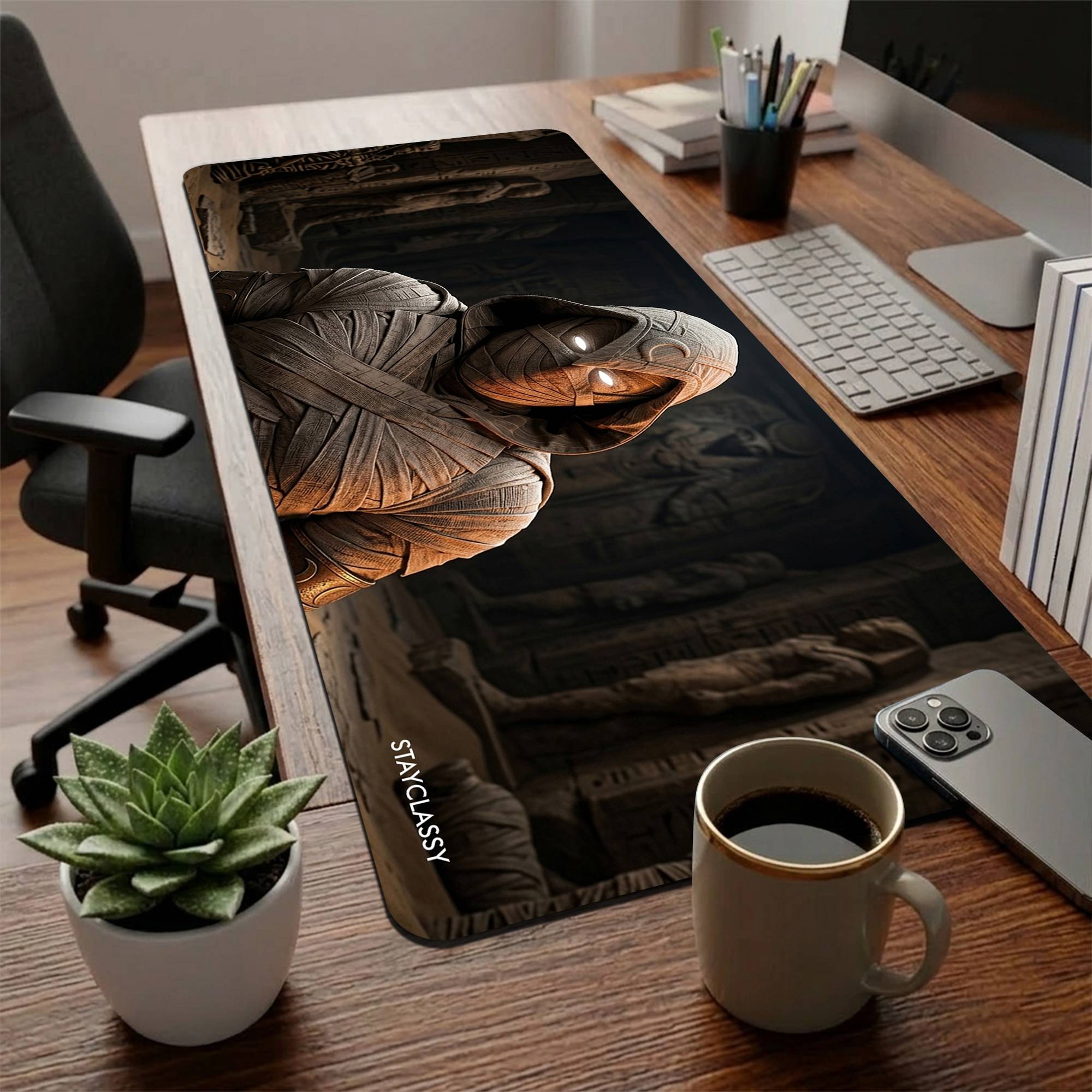 Mummy-Wrapped Desk Mat image 1